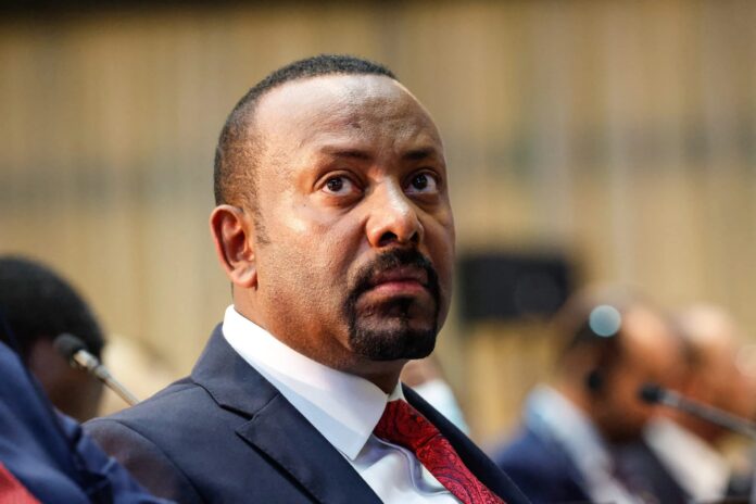 Prime Minister of Ethiopia Abiy Ahmed at the United Nations (UN) offices in Gigiri, in Nairobi on 29 February 2024. © SIMON MAINA / AFP