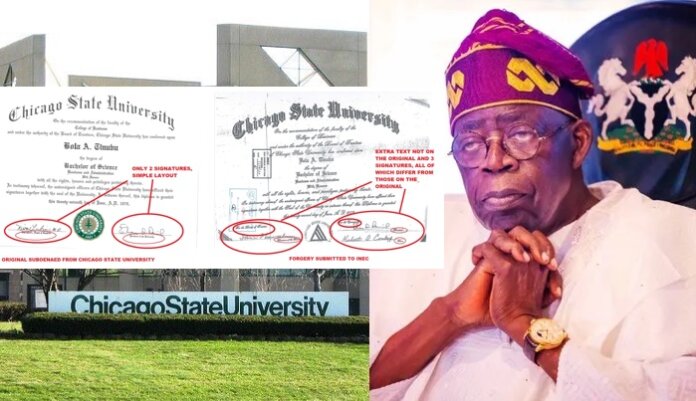 Chicago Varsity Certificate Saga Resurfaces Ahead of 2027, Puts Tinubu Under Pressure Chicago Varsity Certificate Saga Resurfaces Ahead of 2027, Puts Tinubu Under Pressure