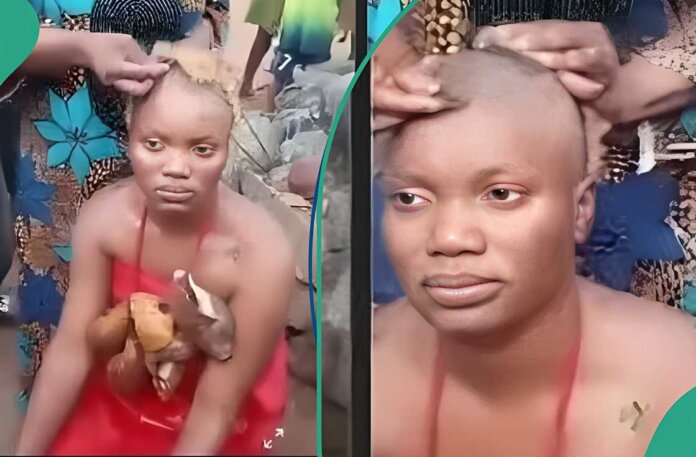 TikToker undergoes traditional cleansing after filming Oloolu masquerade procession